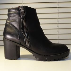 Steven Madden Leather Boots with Block Heels